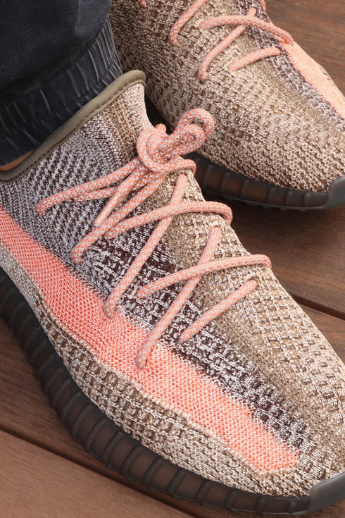 Yeezy Laces 3M Reflective Static Ash Stone Orange Rope Laces